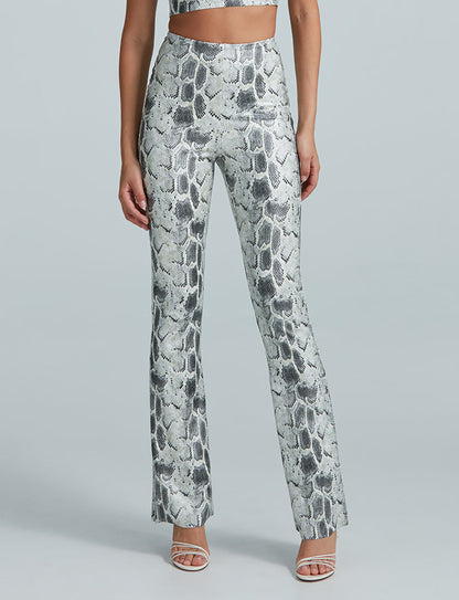 Commando Faux Leather Animal Flared Legging
