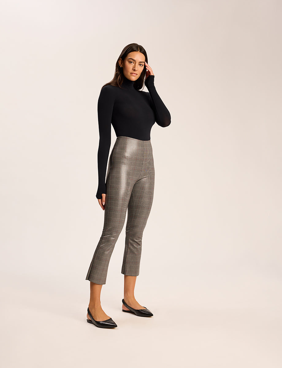 Commando Faux Leather Print Cropped Flare