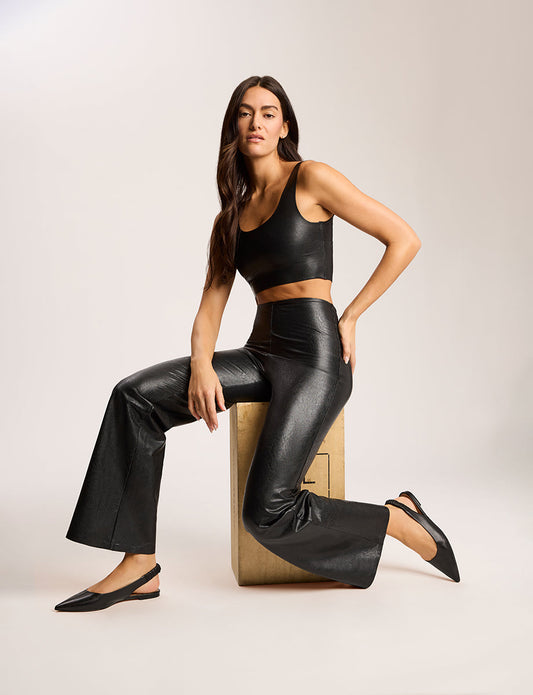 Commando Faux Leather Squareneck Crop Top