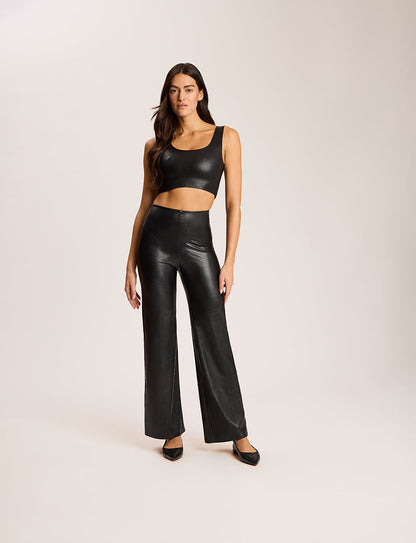 Commando Faux Leather Squareneck Crop Top