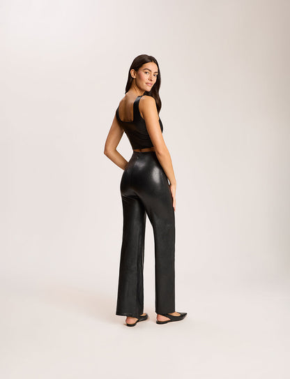 Commando Faux Leather Squareneck Crop Top
