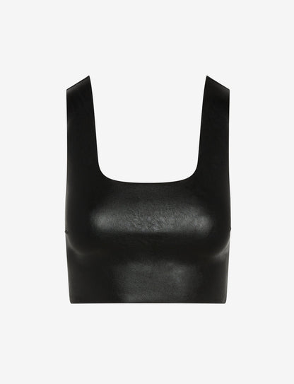 Commando Faux Leather Squareneck Crop Top