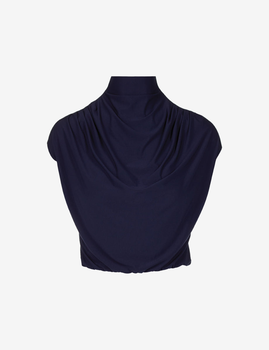 Commando Butter Draped Mockneck Short Sleeve Crop Top