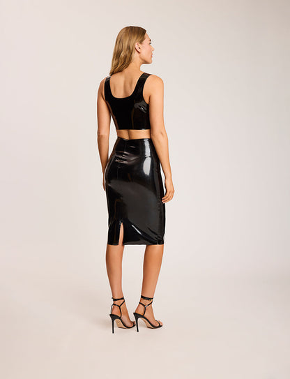 Commando Faux Patent Leather Crop Top