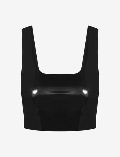 Commando Faux Patent Leather Crop Top
