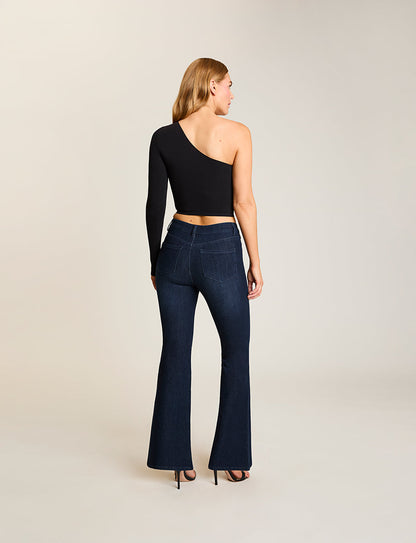 Commando Ballet Body One Shoulder Crop Top with Thumbhole
