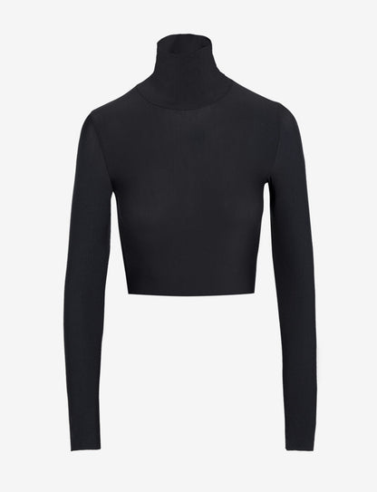 Commando Butter Long Sleeve Cropped Turtleneck