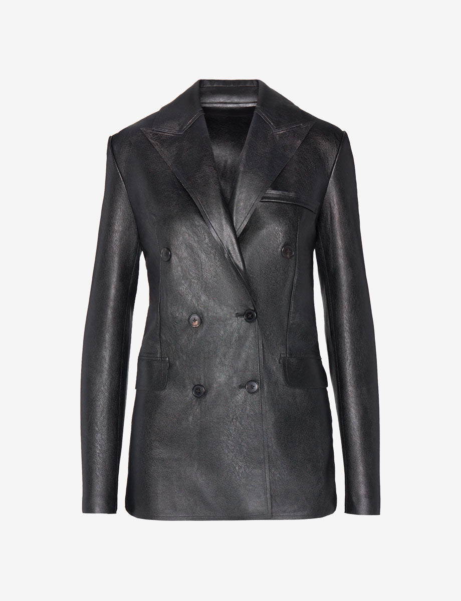 Commando Faux Leather Double-Breasted Jacket