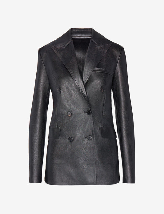 Commando Faux Leather Double-Breasted Jacket
