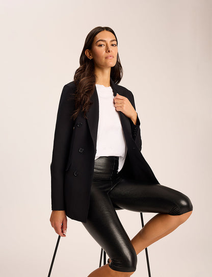 Commando Neoprene CEO Double-Breasted Blazer