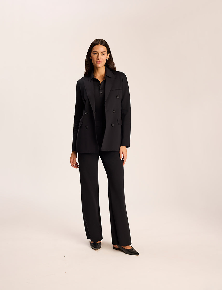 Commando Neoprene CEO Double-Breasted Blazer