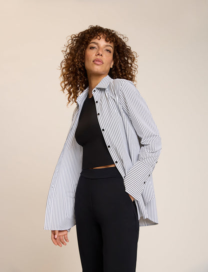 Commando Yarn Dyed Stripes Oversized Button Down Shirt