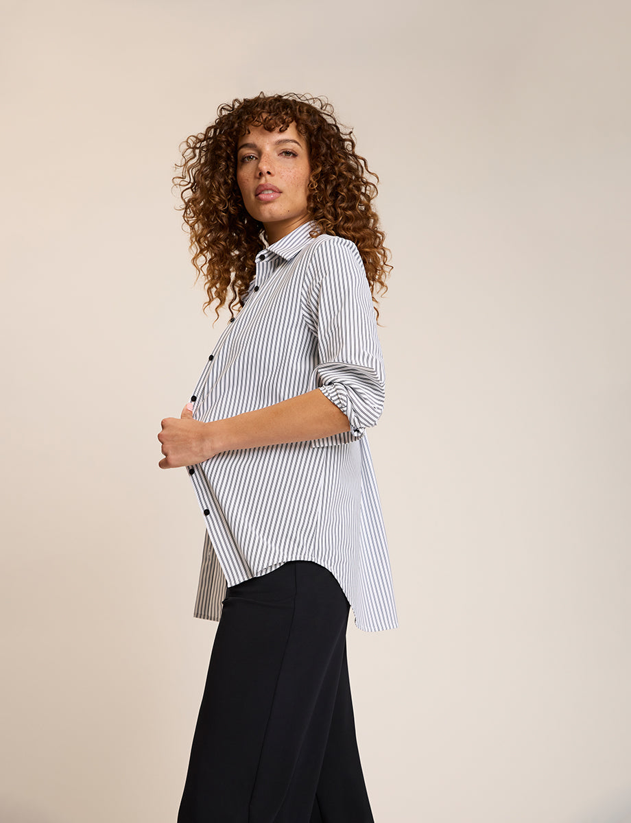 Commando Yarn Dyed Stripes Oversized Button Down Shirt