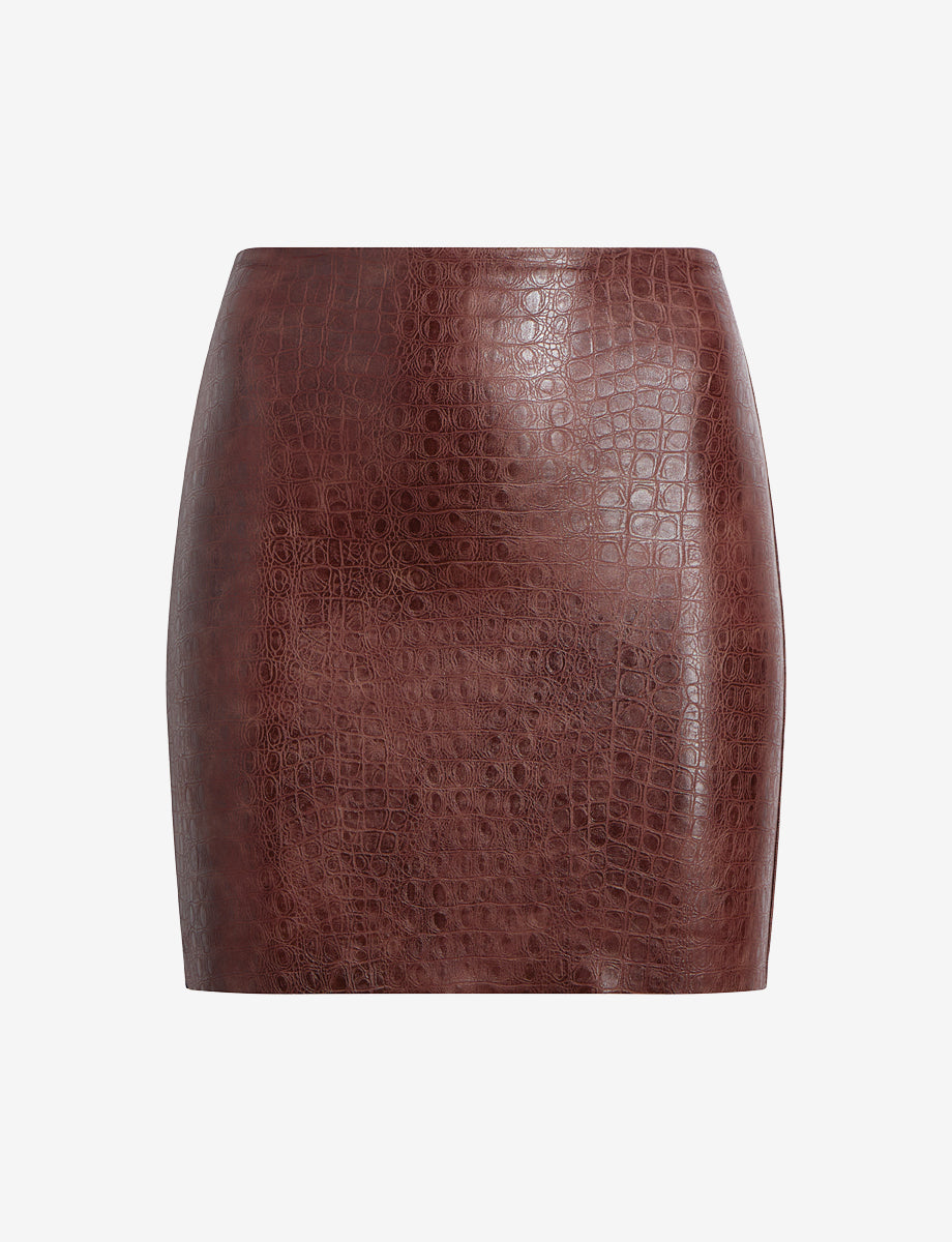 Commando Faux Leather Animal Micro-Mini Skirt