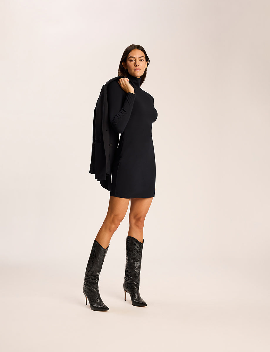 Commando Butter Luxe Long Sleeve Turtleneck Mini Dress