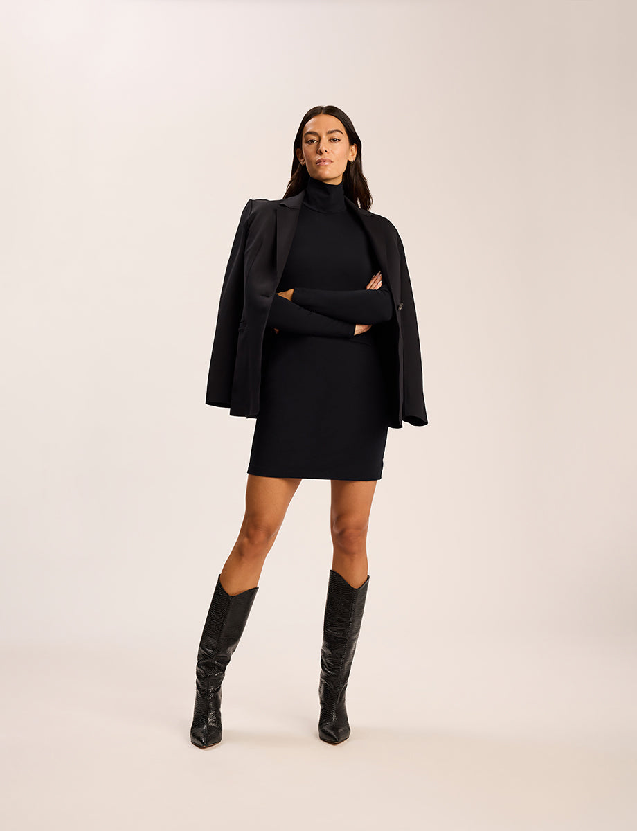 Commando Butter Luxe Long Sleeve Turtleneck Mini Dress
