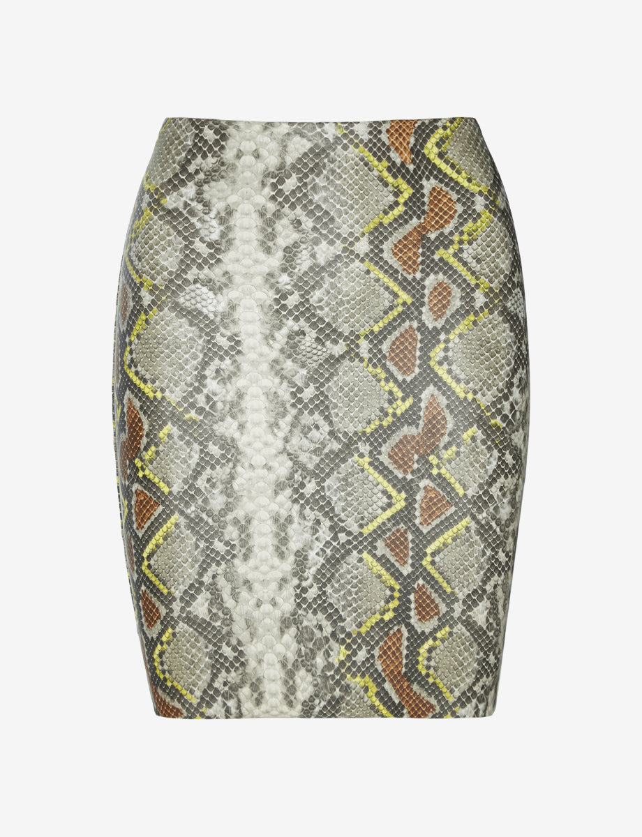 Commando Faux Leather Animal Mini Skirt