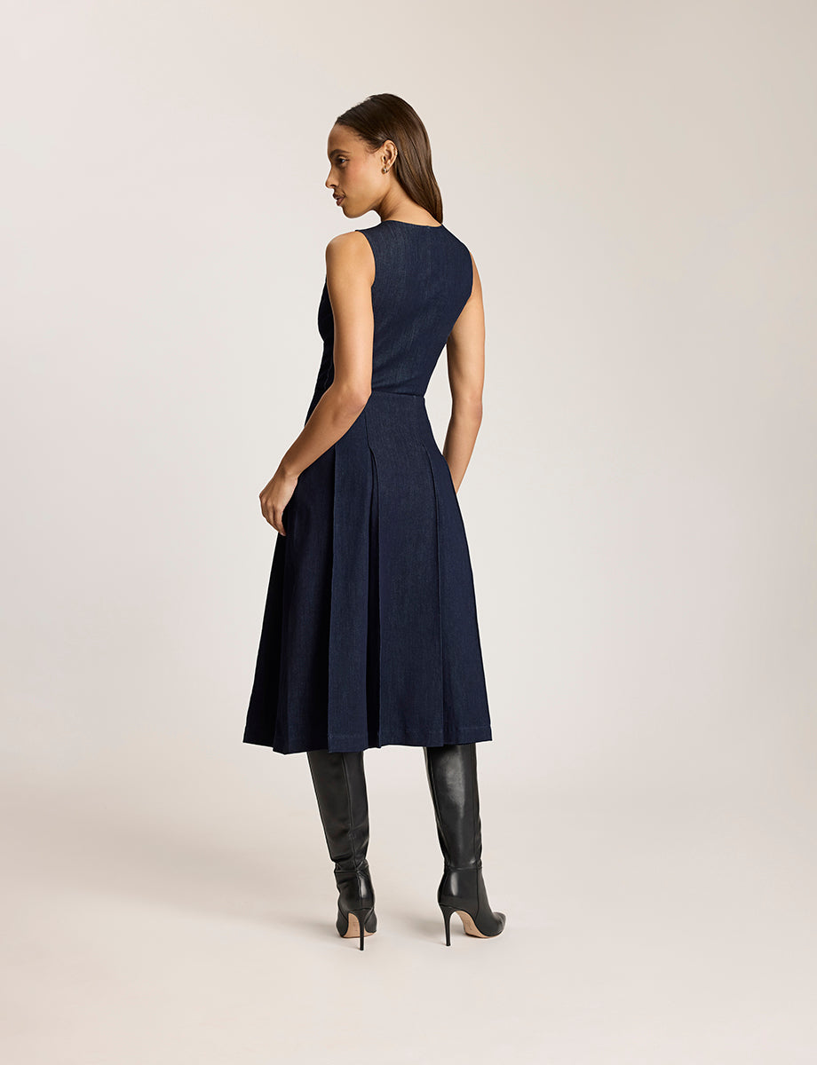 Commando Do It All Denim™ Pleated Midi Skirt