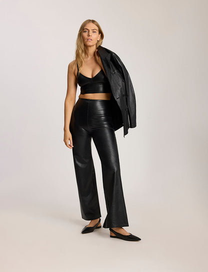 Commando Faux Leather Longline Bralette