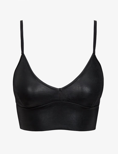 Commando Faux Leather Longline Bralette